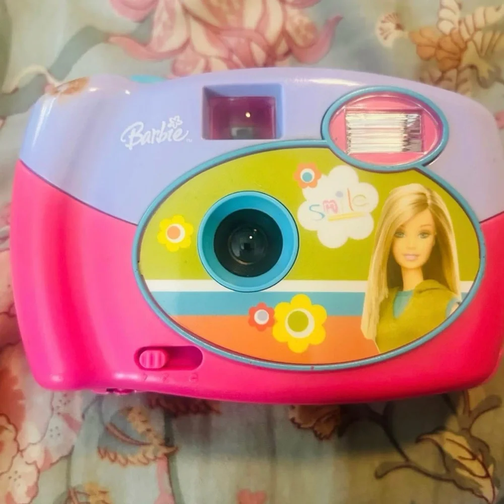 Vintage 90’s Barbie Vibrant Pink and Lavender Film Camera